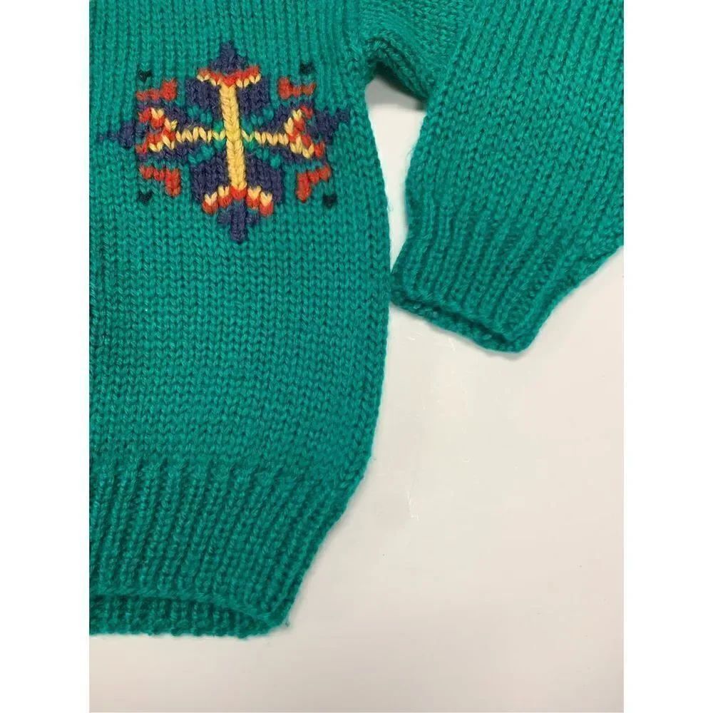 Vintage Snowflake Patterned Knit Sweater - Picture 4 of 8
